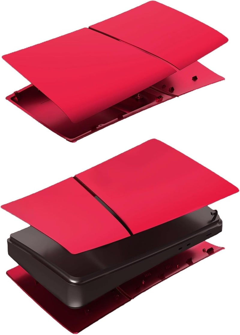 IMOFEE Slim Digital Edition Cover Plates for New PS5 Slim Console, Shell Panels Compatible with New PlayStation 5 Slim Accessories Protective Replacement Faceplate (Volcanic Red) - Image 3